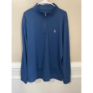 LIV Golf Mens XL Quarter Zip Pullover Blue Long Sleeve Performance Shirt